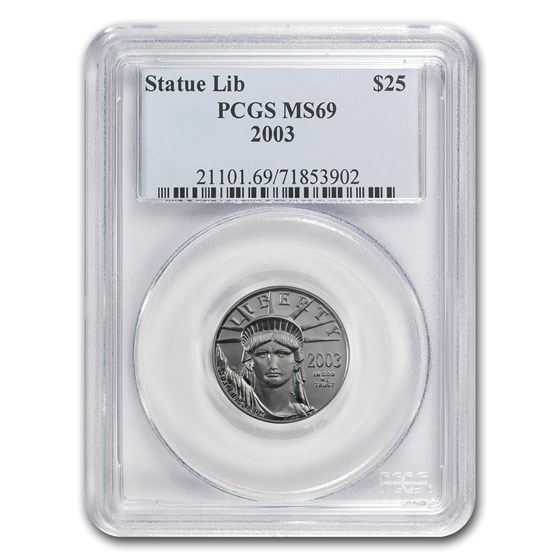 2003 1/4 oz Platinum American Eagle MS-69 PCGS 2003 1/4 oz Platinum American Eagle MS-69 PCGS